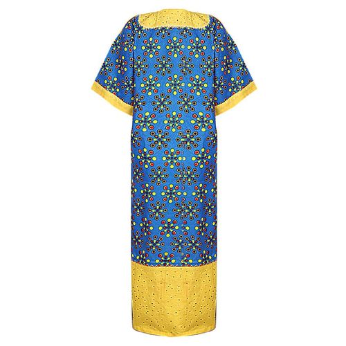 Multicolour Stoned Ankara Mix Long Gown
