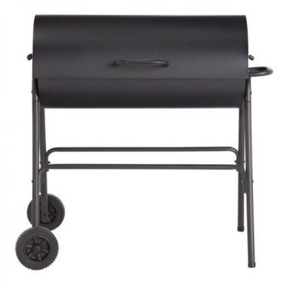 Charcoal Oil Drum BBQ – Cover, Utensils and Adjustable Grill