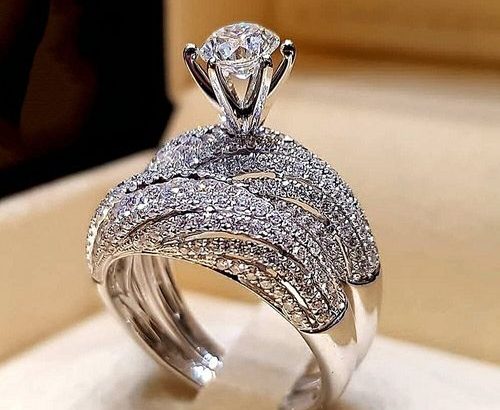 Diamond Engagement Ring – Wedding Band Set For Women