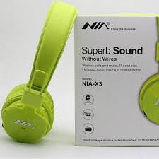 NIA X3 Bluetooth Headphone FM And SD Slot