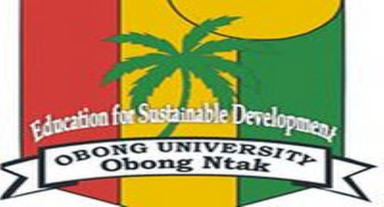 Obong University, Obong Ntak Admission List is Out For 2021/2022 (1st,2nd,3rd An