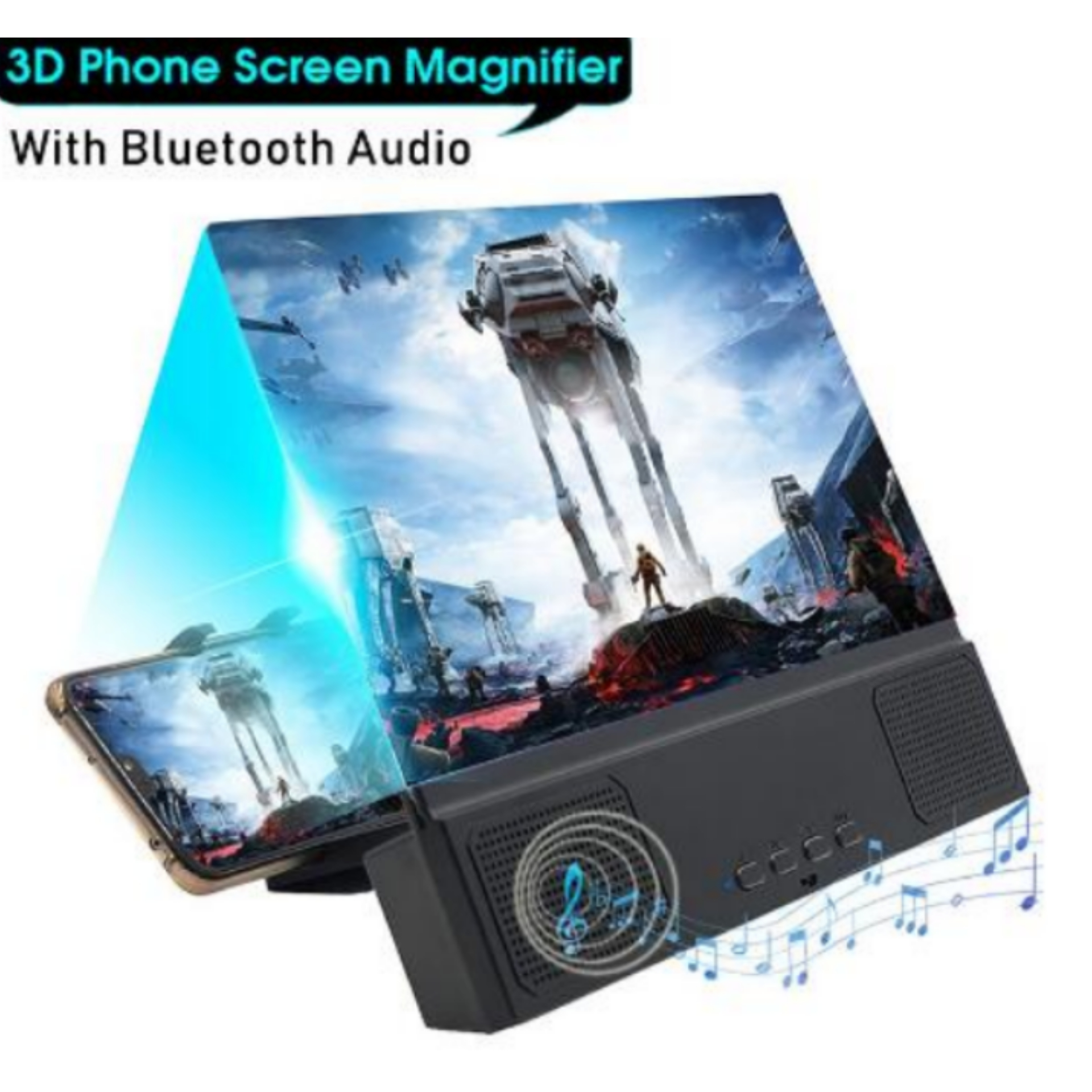 3D Phone Mobile Phone Screen HD Magnifier With Bluetooth Speaker