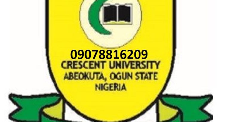 Crescent University 2022/2023 Crescent University Ogun Post UTME (Application