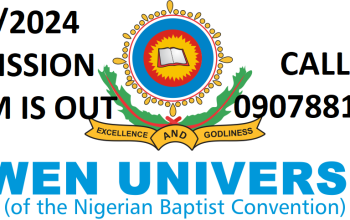 (2023/2024) Bowen University iwo (Transfer/Direct Entry) Form