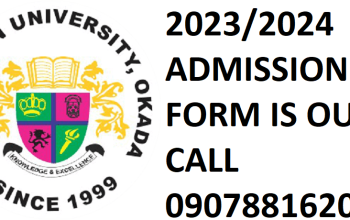 (2023/2024) Igbinedion University (Transfer/Direct Entry) Form is out_